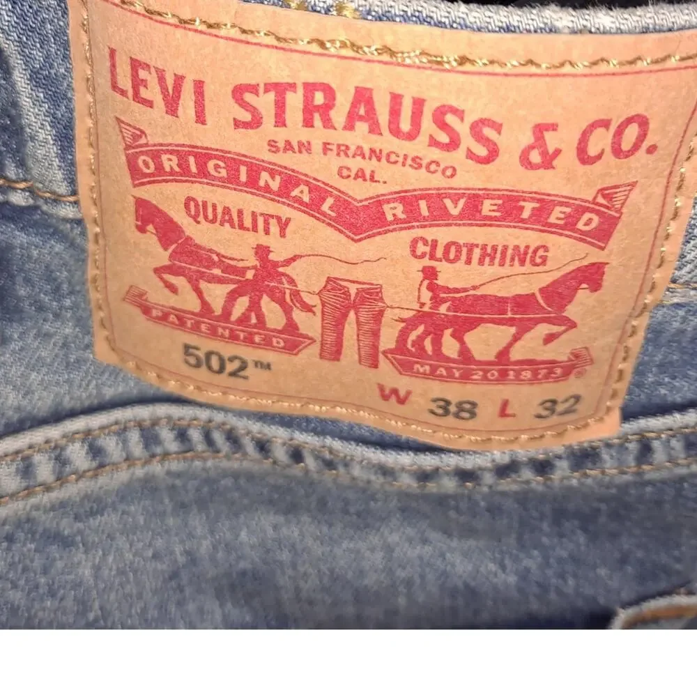 Levi's 502 Straight Leg Denim Jeans Size‎ 38x32